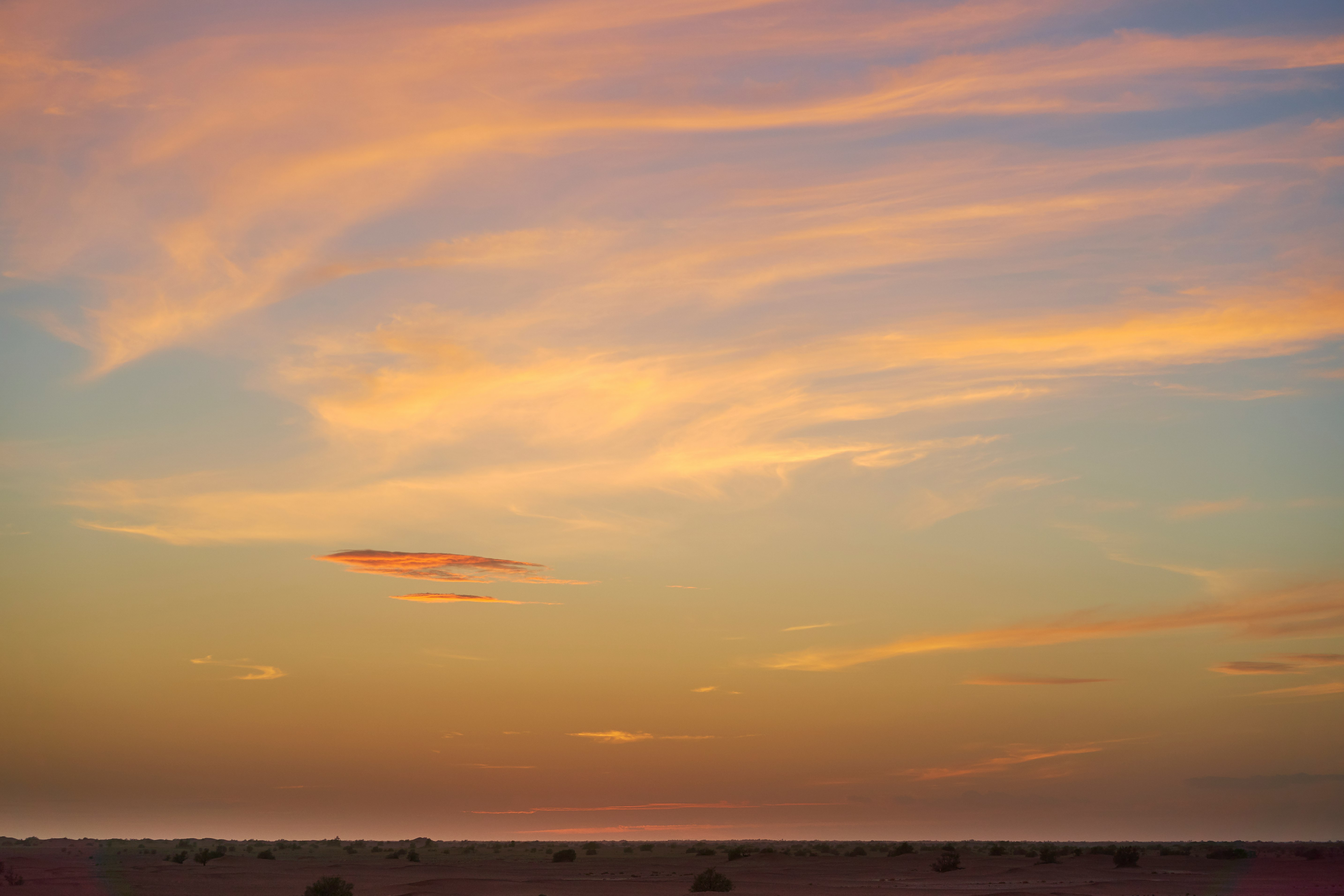 sunset at desert